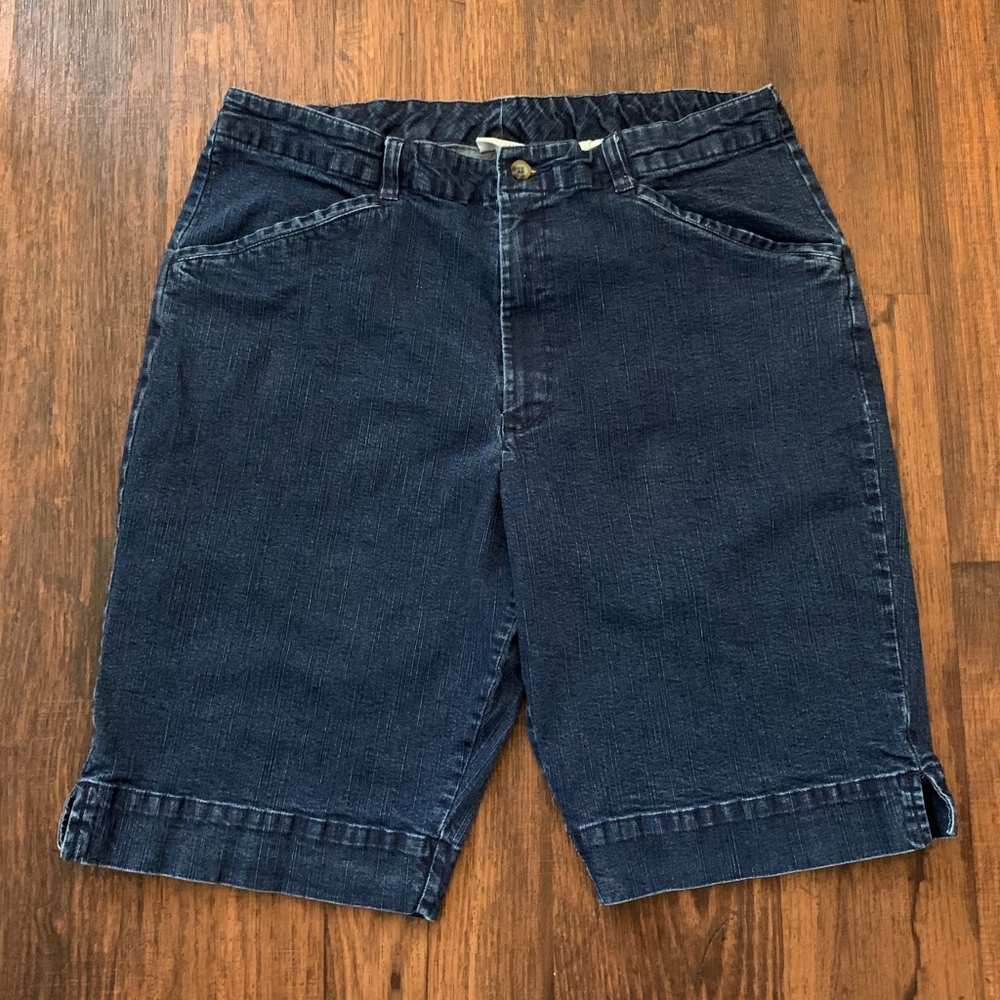 Vintage White Stag womens bermuda shorts size 16, Blue, High Rise Jean Shorts